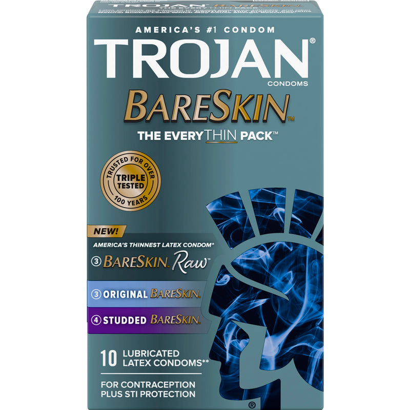 Trojan BareSkin EveryTHIN Condom - Variety Pack of 10