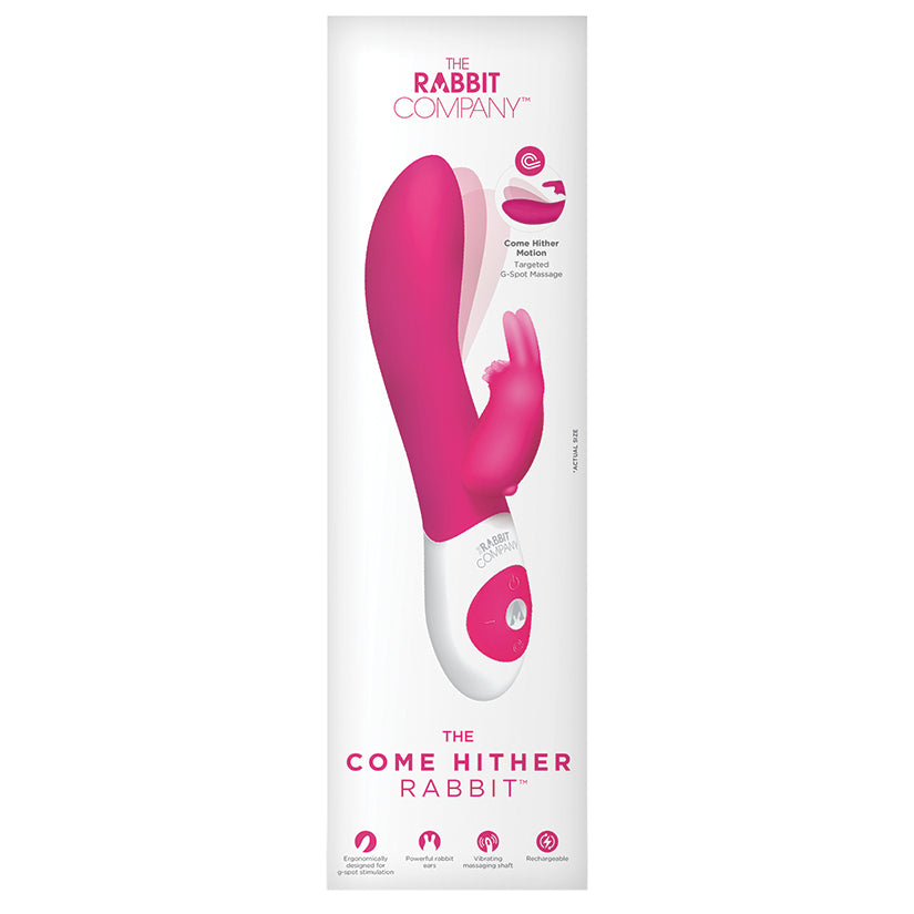 The Come Hither Rabbit Rechargeable-Hot Pink 7.75'