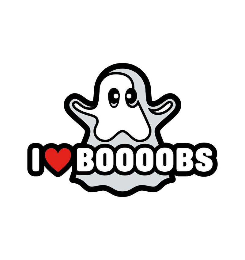 GHOST I HEART BOOBS PIN
