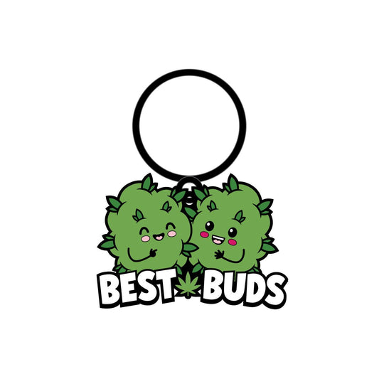 Wood Rocket Weed Best Buds Keychain - Green