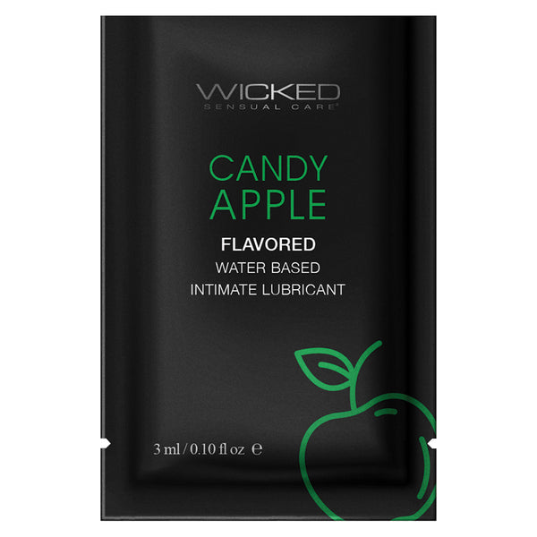 Wicked Sensual Care Aqua Water Based Lubricant - .1 oz Candy Apple