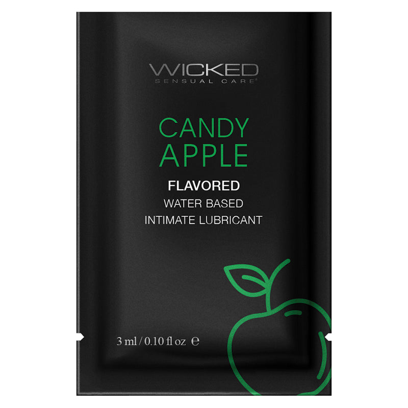 Wicked Sensual Care Aqua Water Based Lubricant - .1 oz Candy Apple