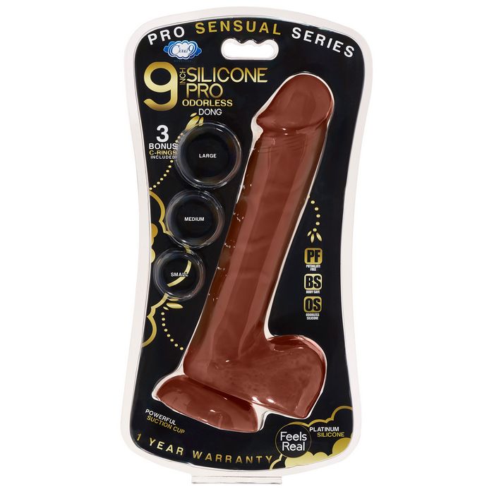 9 Silicone Pro Odorless Dong - Brown