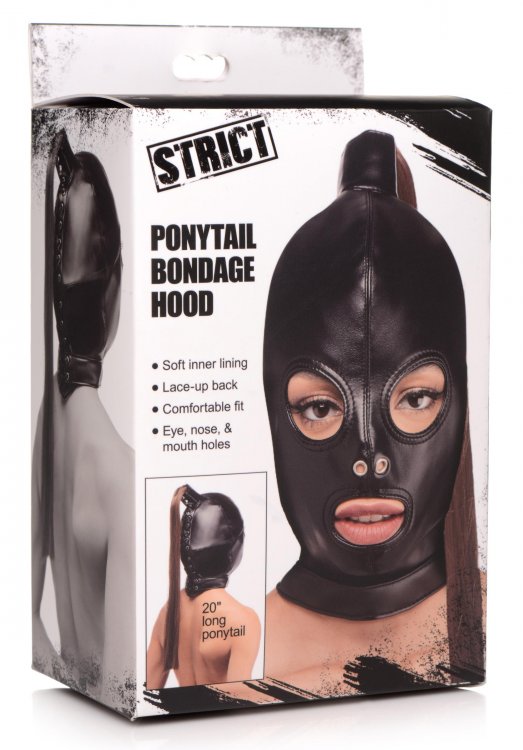 STRICT PONYTAIL BONDAGE HOOD