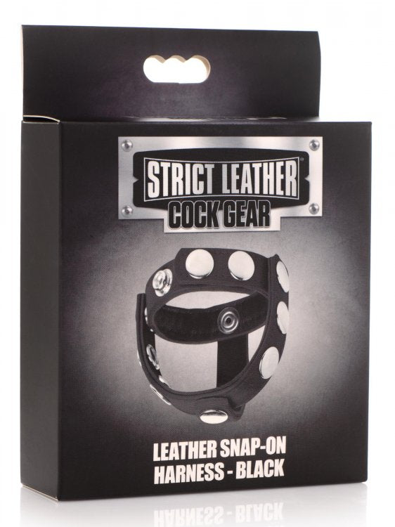 STRICT LEATHER COCK GEAR SNAP ON HARNESS BLACK