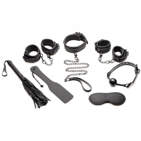 Master Series 10 pc Deluxe Bondage Set - Black
