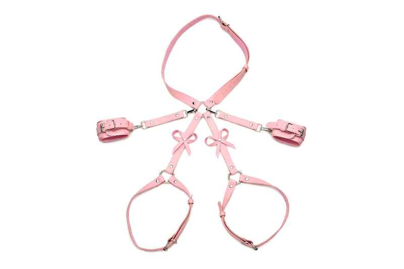 Strict Bondage Harness Bows M/l Pink