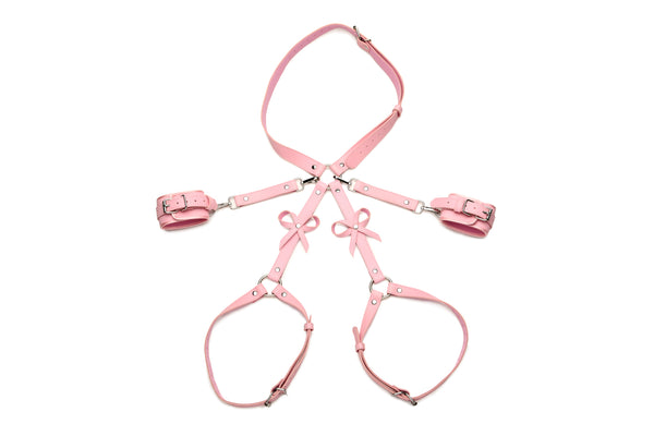 Strict Bondage Harness Bows Xl/xxl Pnk