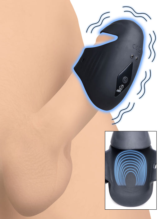 Tm 8x Vibe Silicone Penis Sleeve Black