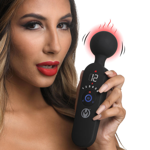 Master Series Thunder Wand 72X Silicone Heating Wand Massager - Black