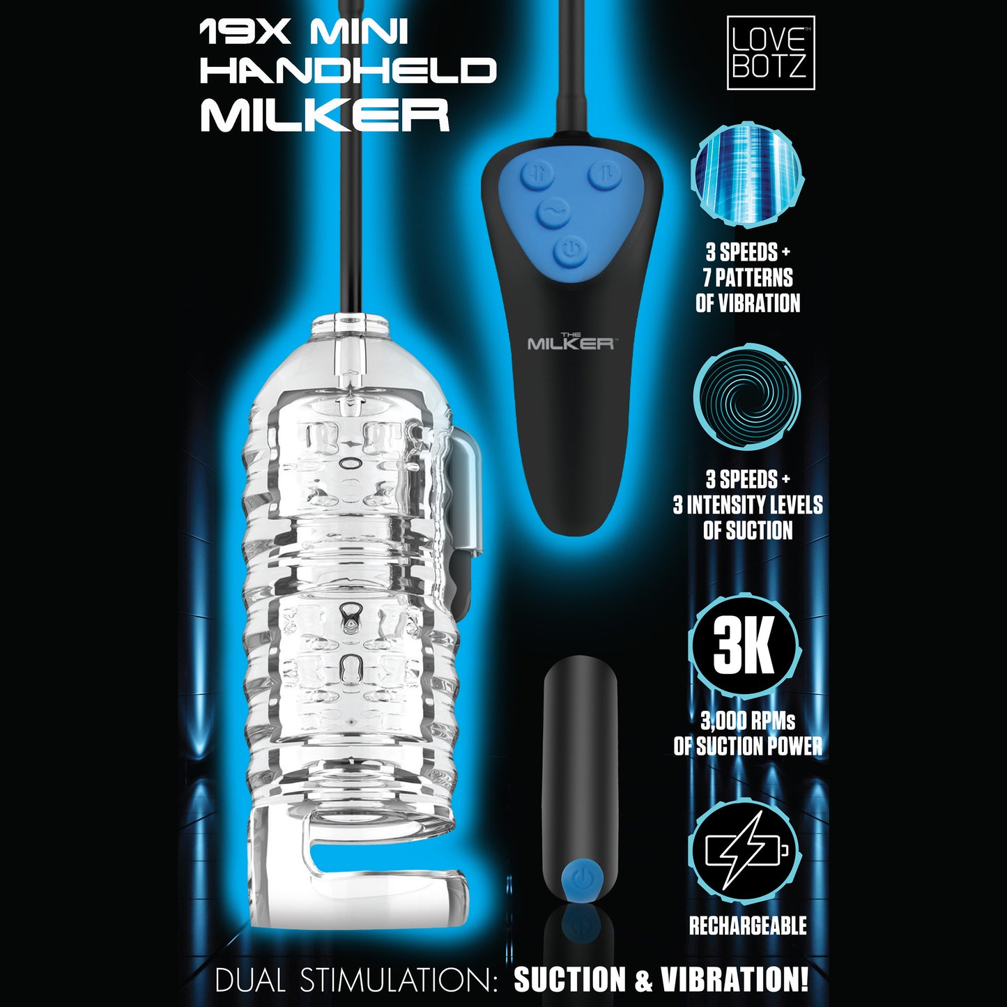 LoveBotz Mini Handheld Milker