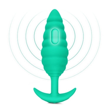 B-Vibe Texture Plug Twist Green (Large)