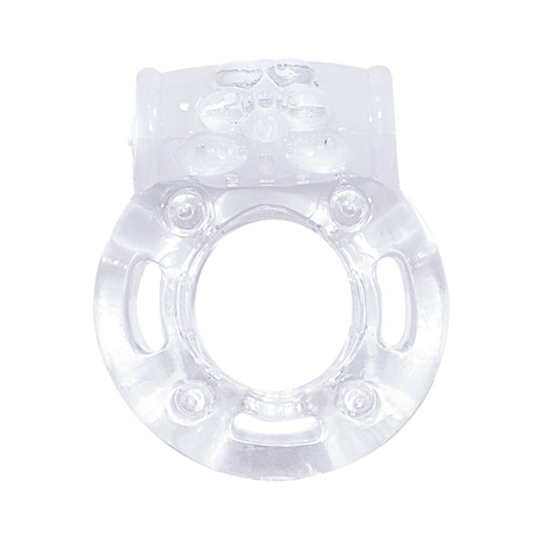 The Macho Crystal Collection Vibrating Cock Ring (clear)