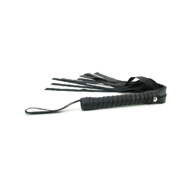 Faux Leather Flogger Black