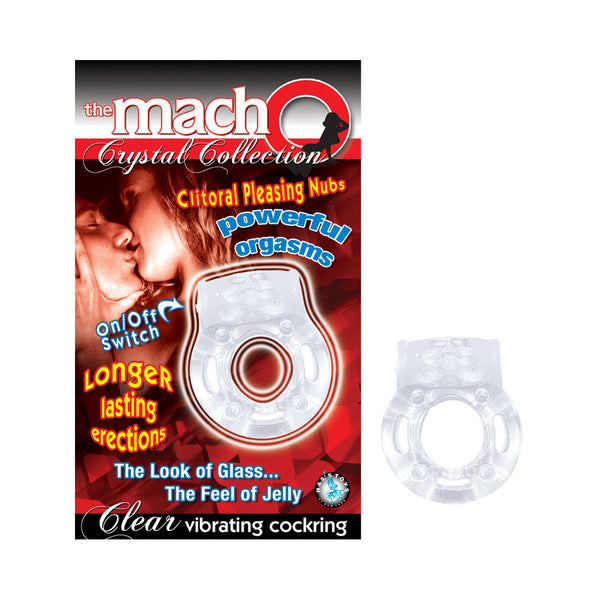 The Macho Crystal Collection Vibrating Cock Ring (clear)