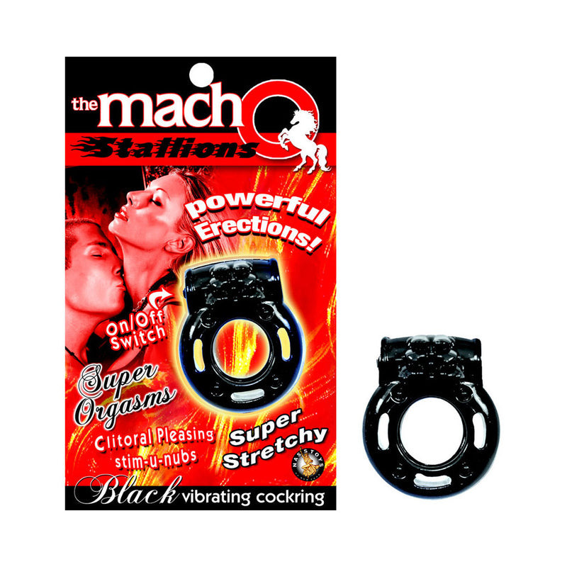 The Macho Stallions Vibrating Cock Ring (black)