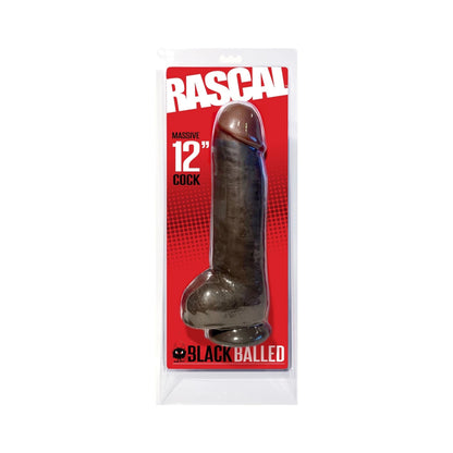 Black Balled 12 Inch Dildo