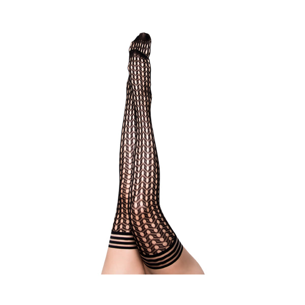 Kixies Mimi Black Fishnet Circles Size A