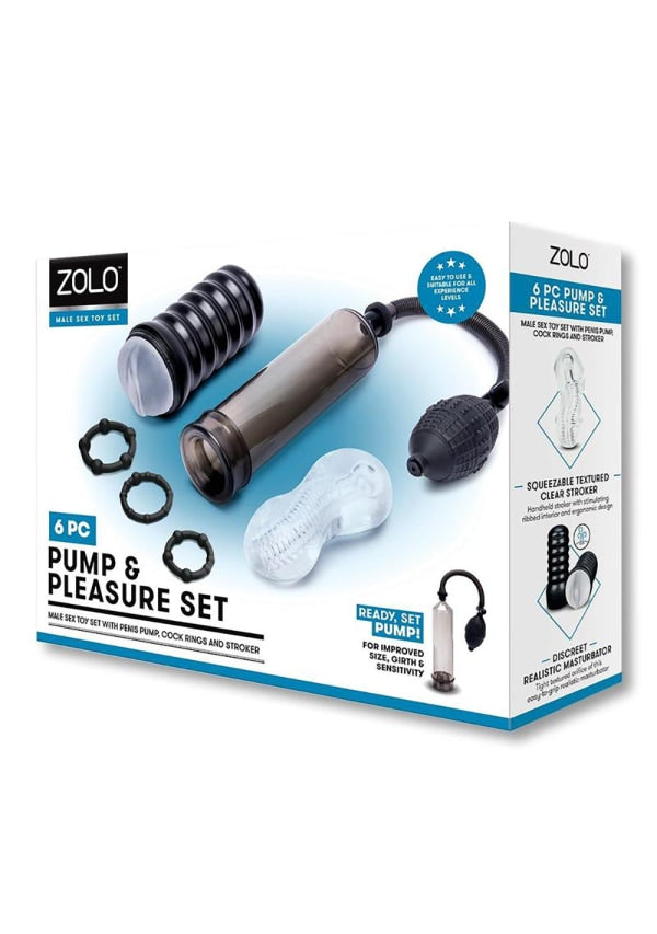 ZOLO 6 pc Pump & Pleasure Set - Black